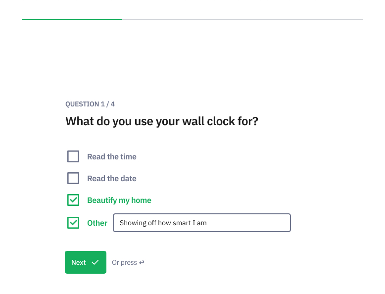 Multiple-choice question type