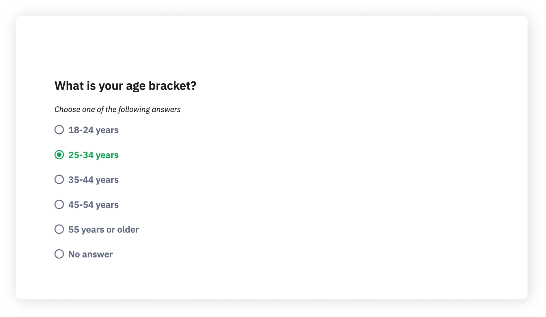 Demographic question